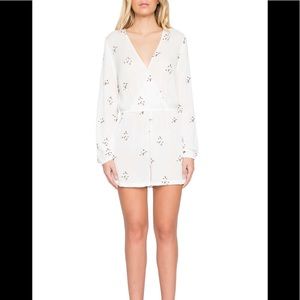 Willow & Clay Floral Romper Shorts Long Sleeve Medium